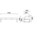 業務用椅子 CRES(クレス) ソファー パトリアSE 幅1700×奥行620×高さ380(mm) シート高380 肘高580(mm)/業務用/新品/送料無料