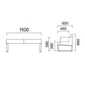 業務用椅子 CRES(クレス) ソファー パトリアSN 幅1100×奥行620×高さ380(mm) シート高380 肘高580(mm)/業務用/新品/送料無料