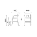 業務用椅子CRES(クレス) 子供イス プチ 幅440×奥行460×高さ750(mm) シート高500 肘高650(mm)【送料無料】
