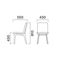 業務用椅子 CRES(クレス) 洋風イス ピソ 幅430×奥行550×高さ810(mm) シート高430(mm)/業務用/新品/送料無料