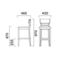 業務用椅子 CRES(クレス) 洋風カウンターチェア プレミスカウンター 幅430×奥行465×高さ970(mm) シート高255(mm)【送料無料】