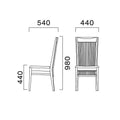 業務用椅子 CRES(クレス) 和風イス サルミ 幅440×奥行540×高さ980(mm) シート高440(mm)/業務用/新品/送料無料