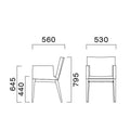 業務用椅子 CRES(クレス) 洋風イス セディW 幅530×奥行560×高さ795(mm) シート高440 肘高645(mm)/業務用/新品/送料無料