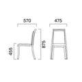 業務用椅子 CRES(クレス) 洋風イス テネル 幅475×奥行570×高さ875(mm) シート高455(mm)【送料無料】