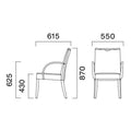 業務用椅子 CRES(クレス) 洋風イス トレンHW 幅550×奥行615×高さ870(mm) シート高430 肘高625(mm)【送料無料】