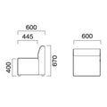 業務用椅子 CRES(クレス) 一人掛ソファー ウィーブM 張地ランクA 幅600×奥行600×高さ670(mm) シート高400(mm)/業務用/新品/送料無料