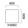 業務用椅子 CRES(クレス) コーナーテーブル ウィーブT 張地ランクA 幅600×奥行600×高さ390(mm) /業務用/新品/送料無料