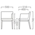 業務用椅子【プロシード】ザップ左アームイスNAD 11434-A 幅500×奥行510×高さ740 シート高450(mm) /業務用/新品/送料無料