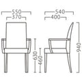 業務用椅子【プロシード】リーブルアームイスA-BR 11539-A 幅550×奥行540×高さ940 シート高460(mm) /業務用/新品/送料無料