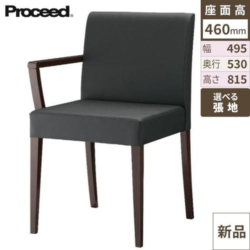業務用椅子【プロシード】リーブル右アームイス2A-BR 11562-A 幅495×奥行530×高さ815 シート高460(mm) /業務用/新品/送料無料