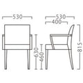 業務用椅子【プロシード】リーブルアームイス2A-BR 11564-A 幅530×奥行530×高さ815 シート高460(mm) /業務用/新品/送料無料