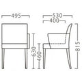 業務用椅子【プロシード】リーブル右アームイス2B-NA 11565-A 幅495×奥行530×高さ815 シート高460(mm)/業務用/送料無料
