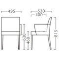 業務用椅子【プロシード】リーブル左アームイス2B-NA 11566-A 幅495×奥行530×高さ815 シート高460(mm)/業務用/送料無料