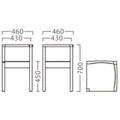 業務用椅子【プロシード】ピラー左アームイスNA 11863-A 幅460×奥行460×高さ700 シート高450(mm) /業務用/新品/送料無料