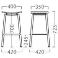 業務用椅子【プロシード】ライフスタンドA 合板シート 幅400×奥行350×高さ725 シート高700(mm)/業務用/新品/送料無料