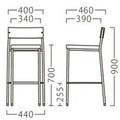 業務用椅子【プロシード】ミュースタンドBL2 21922-E 幅400×奥行460×高さ900 シート高700(mm) /業務用/新品/送料無料
