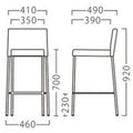 業務用椅子【プロシード】リペットスタンドBL 21507-E 幅410×奥行490×高さ920 シート高700(mm) /業務用/新品/送料無料