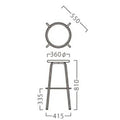 業務用椅子【プロシード】クッキースタンドAL 21769-E 幅360φ×高さ810(mm) /業務用/新品/送料無料