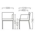 業務用椅子【プロシード】リニアム右アームイスAL 21814-A 幅500×奥行510×高さ740 シート高450(mm) /業務用/新品/送料無料