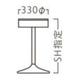 業務用椅子【プロシード】C-3333 83191-E 幅330φ×高さSH指定(mm)/業務用/送料無料