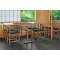 業務用椅子 marukatsu(丸勝) 千鳥Ｎ(ナチュラルクリヤ)椅子 既製品 黒レザー/業務用/送料無料