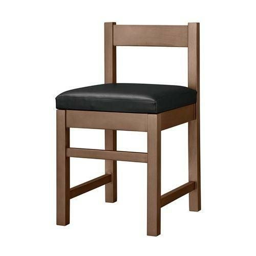 業務用椅子 marukatsu(丸勝) 千鳥D(ダークブラウン)椅子 既製品 黒レザー/業務用/送料無料