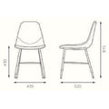 業務用椅子 CHERRY カルロス 幅435×奥行520×高さ815(mm)/レッドブラウン/ダークグレー /業務用/新品/送料別途見積