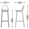 業務用椅子 CHERRY カルロス S80 幅410×奥行440×高さ1060 座面高800(mm) レッドブラウン/ダークグレー/ベージュ /業務用/新品/送料別途見積