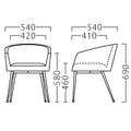 21865-A/21866-A【プロシード】ロイクイス SG/BL 幅540×奥行540×高さ690 (座面迄の高さ460)(mm)/業務用/新品/送料無料