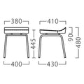 21898-A/21899-A【プロシード】コンセイス2 AL/BL 幅400 奥行430 H480 (座面迄の高さ445)(mm)/業務用/新品/送料無料