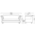 31478-H【プロシード】マーズBR 3P W1890 幅1890×奥行750×高さ750 (座面迄の高さ400)(mm) /業務用/新品/送料無料