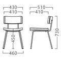 21870-A/21872-A/21877-A【プロシード】リボルイス AL/BL/WH(LB/OK/PA) 幅460×奥行510×高さ730 (座面迄の高さ450)(mm)/業務用/新品/送料無料