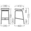 21898-E/21899-E【プロシード】コンセスタンド2AL 幅400 奥行430 H700 (座面迄の高さ665)(mm)/業務用/新品/送料無料