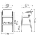 11999-E/12000-E【プロシード】業務用椅子 ミオスタンド (NA/BL) W535×D535×H1010 (SH755)(mm)/業務用/新品/送料無料
