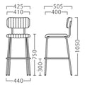 21858-E/21859-E【プロシード】業務用椅子 バンピースタンド (ミシンキルト仕上げ)(B-AL/B-BL) W440×D505×H1050 (SH750)(mm)/業務用/新品/送料無料