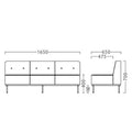 31465-H【プロシード】業務用椅子 アンチェBL3P W1650 W1650×D650×H700 (SH400)(mm) /業務用/新品/送料無料