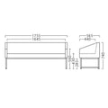 31467-H【プロシード】業務用椅子 スラーWH3P W1755 W1755×D565×H740 (SH430)(mm) /業務用/新品/送料無料