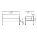31468-F/31469-F【プロシード】業務用椅子 ロッド (NA/BR) 2P W1290 W1290×D625×H740 (SH435)(mm)/業務用/新品/送料無料