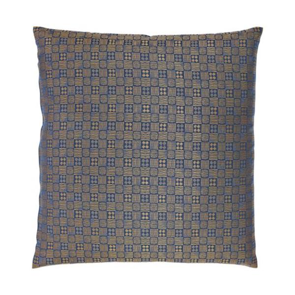 座布団 葵格子ブルー 八端判59*63カバー/業務用/新品/小物送料対象商品