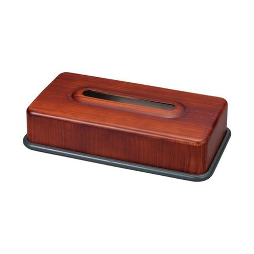 浅型ティシュBOXチーク木目底ラバー/業務用/新品/小物送料対象商品