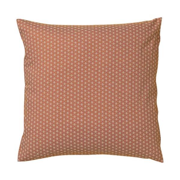 座布団  麻の葉(からし)40×40カバー/業務用/新品/小物送料対象商品