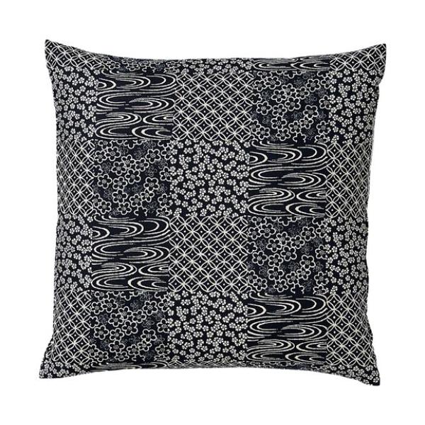 座布団  七宝(紺)50*50カバー/業務用/新品/小物送料対象商品