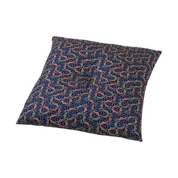 座布団カバー刺子(A)紺40*40/業務用/新品/小物送料対象商品