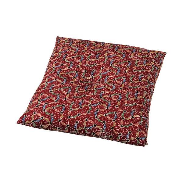 座布団カバー刺子(B)赤50*50/業務用/新品/小物送料対象商品