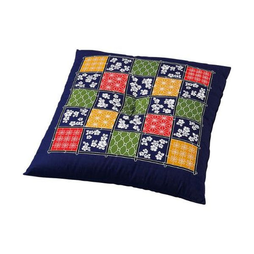 座布団  花一松(紺)55*59カバー(銘仙判)/業務用/新品/小物送料対象商品