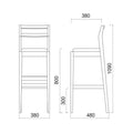 業務用椅子 marukatsu(丸勝) 伊東 1 N スタンド椅子 Aランク  /業務用/新品/送料無料