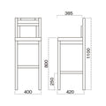 業務用椅子 marukatsu(丸勝) 矢吹D(ダークブラウン)スタンド椅子/業務用/新品/送料無料