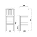 業務用椅子 marukatsu(丸勝) 生駒D(ダークブラウン)スタンド椅子/Aランク/業務用/新品/送料無料