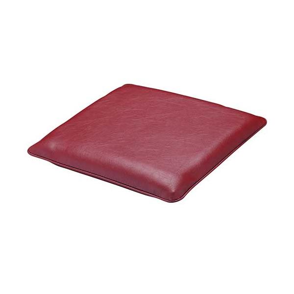 marukatsu(丸勝) 座布団 40厚390角 レザー エンジ色/幅390×奥行390×高さ40 /新品/業務用/小物送料対象商品
