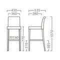 業務用椅子【プロシード】リーブル スタンドC-BR  11547-E 幅430×奥行535×高さ1070 シート高770(mm)/業務用/新品/送料無料